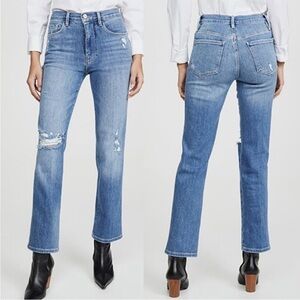 Frame Le Sylvie Slender Straight Jeans in Sonoma Rips